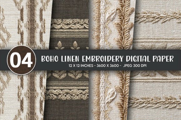 Boho Linen Embroidery for Boutique Apparel