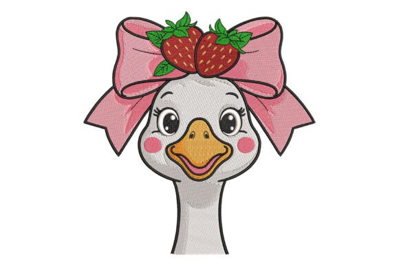Cute Strawberry Bow Duck Embroidery Review
