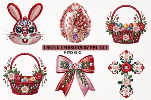 Easter Embroidery PNG Set: A Designer’s Review