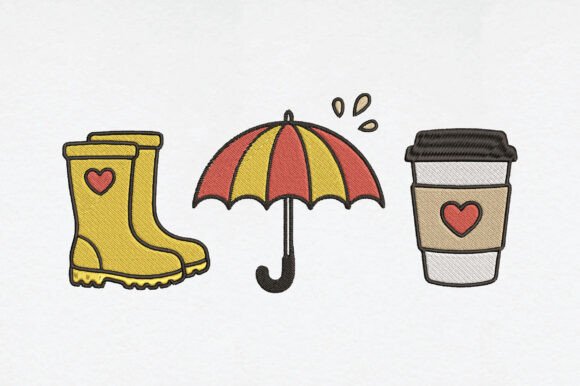 Evaluating Umbrella Boots Coffee Embroidery for Etsy Shops