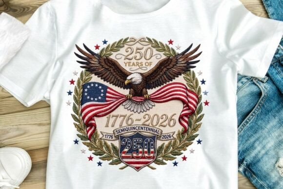 Review: 250 Years Freedom Embroidery Eagle PNG