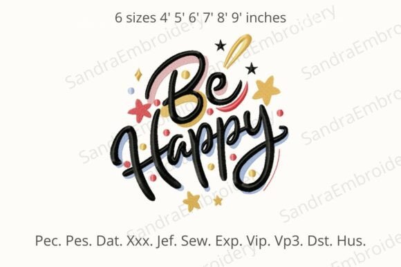 Review: Be Happy Embroidery Design for Boutique Sweatshirts