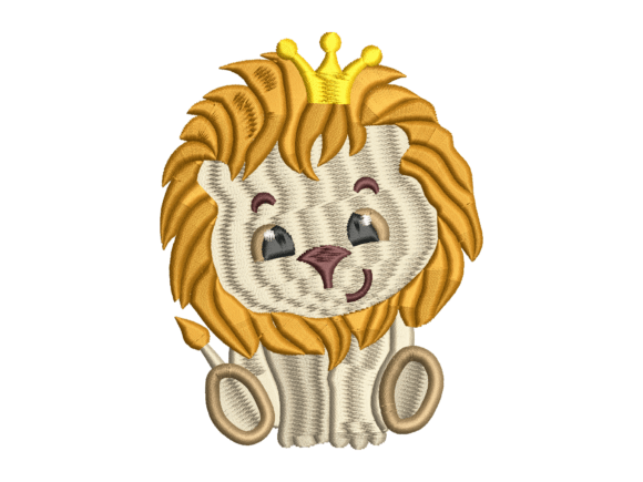 Review: Cute Crowned Baby Lion Embroidery Design