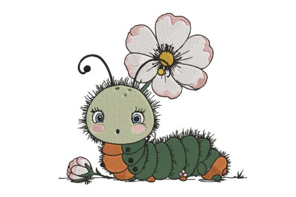 Review: Flower Caterpillar Embroidery Design for Etsy