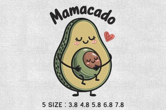 Review: Mamacado Avocado Pregnancy Embroidery Design