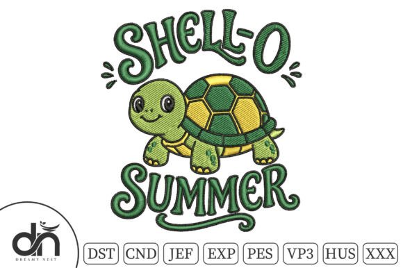Review: Shell-O Summer Cute Turtle Embroidery