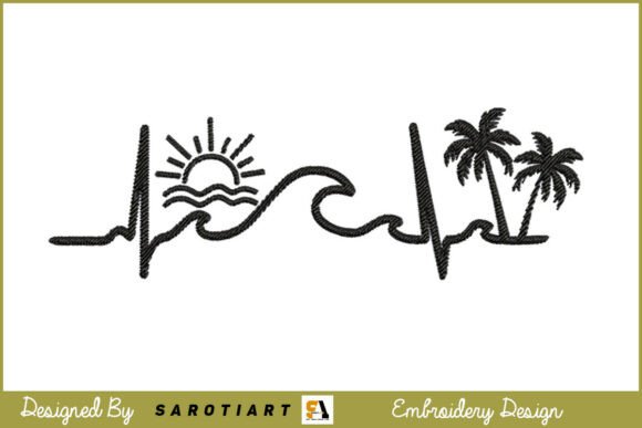 Review: Summer Embroidery Design Line Art for Holiday Sales