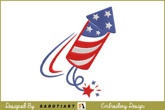 Review: USA Firework 4th of July Embroidery Design