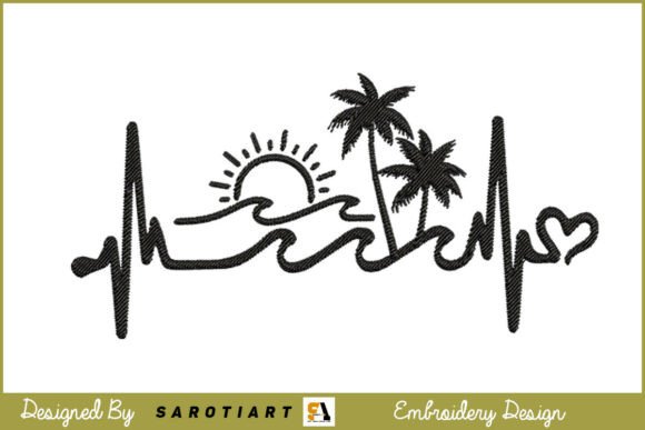 Reviewing Summer Embroidery Design, Love Line Art