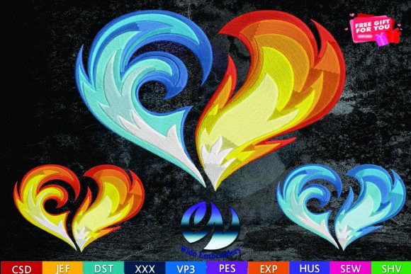 Reviewing the Ire and Ice Heart Embroidery Design