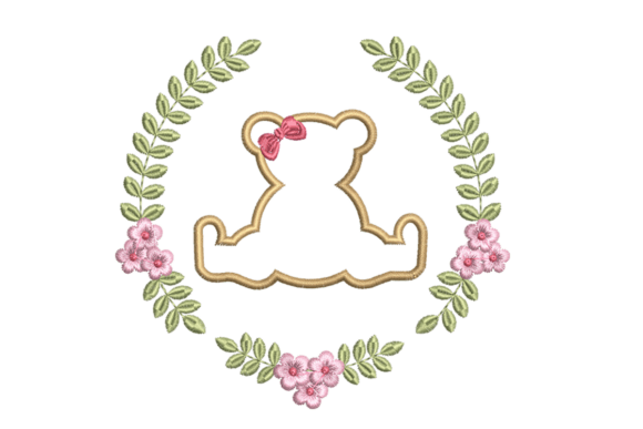 Teddy Bear Floral Wreath Embroidery Review